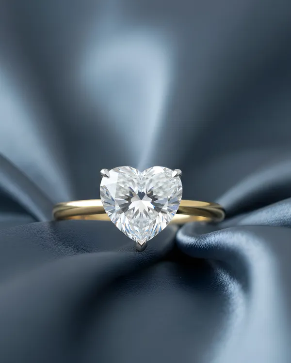 Gold_Plated_Sterling_Silver_Golden_Heart_Solitaire_Ring_For_Women