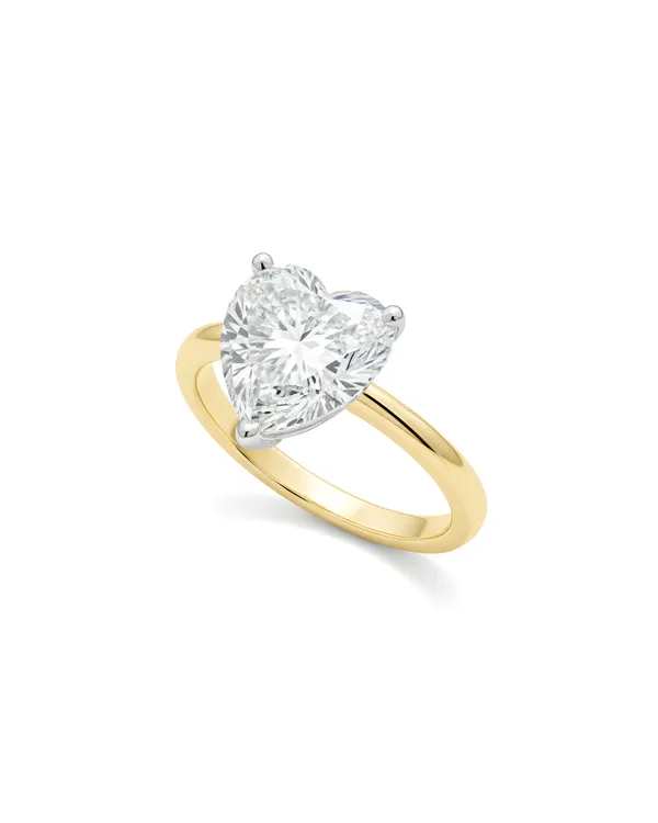 Gold_Plated_Sterling_Silver_Golden_Heart_Solitaire_Ring_For_Women