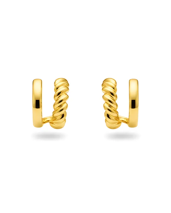 Gold_Plated_Sterling_Silver_Golden_Twist_Double_Hoops_Earrings_For_Women