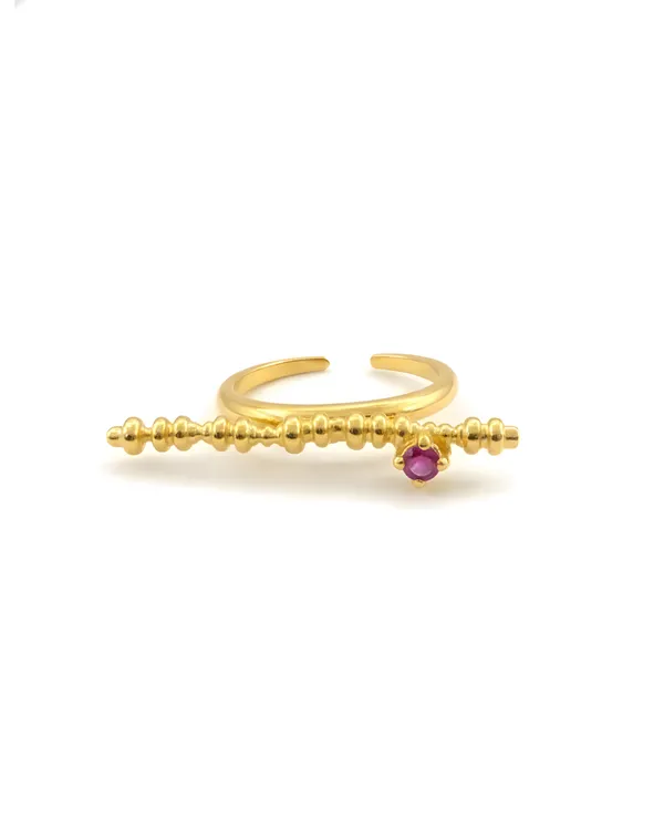 Geometric_Sterling_Silver_Gold_Plated_Linea_Ring_For_Women