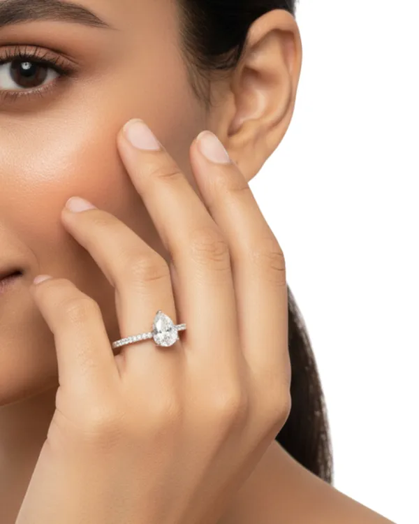 Silver_Rhodium_Plated_Sterling_Pear_Elegance_Solitaire_Ring_For_Women