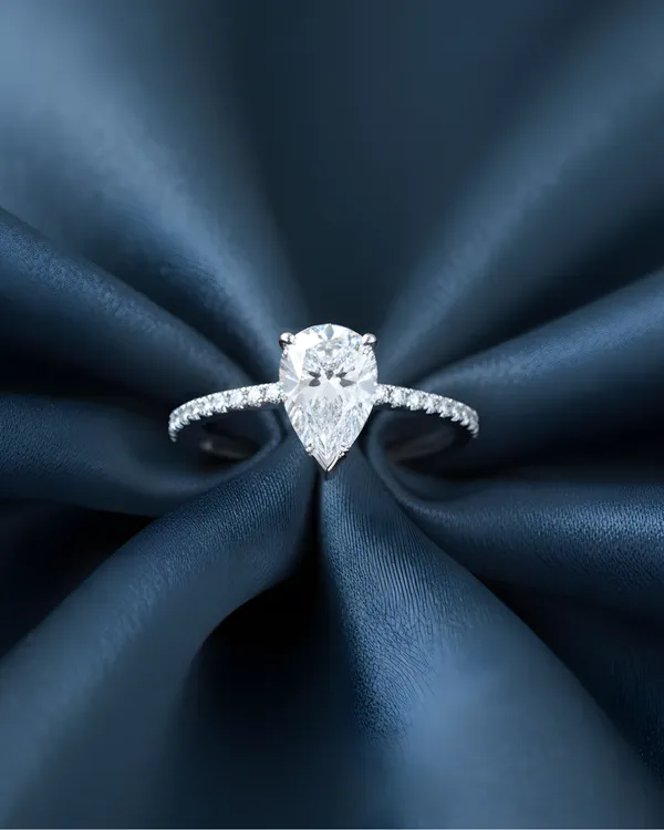 Silver_Rhodium_Plated_Sterling_Pear_Elegance_Solitaire_Ring_For_Women