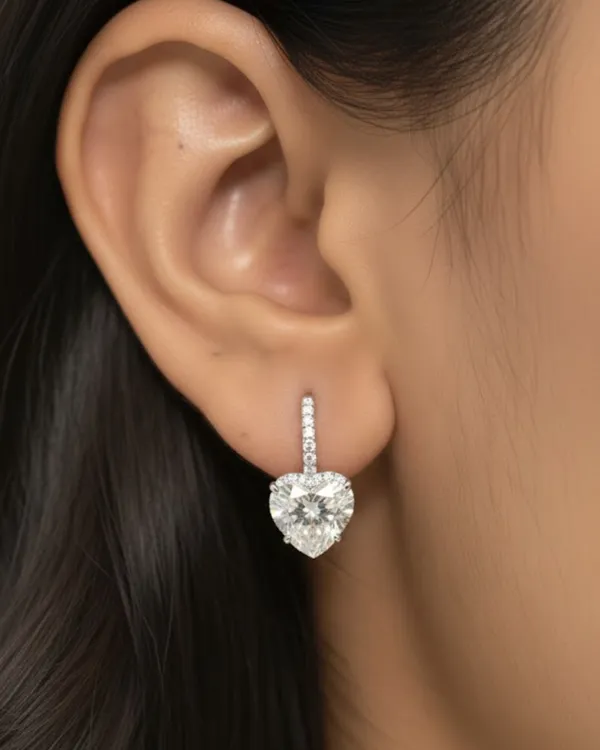 Silver_And_White_Rhodium_Plated_Sterling_Radiant_Heart_Drop_Earrings_For_Women