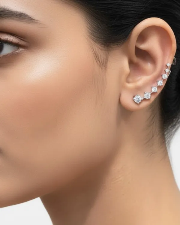 Silver_Geometric_Sterling_Rhodium_Plated_Solitaire_Climbers_Earrings_For_Women
