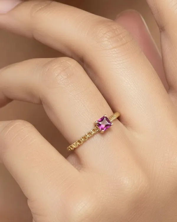 Pink_Sterling_Silver_Gold_Plated_Princess_Ring_For_Women