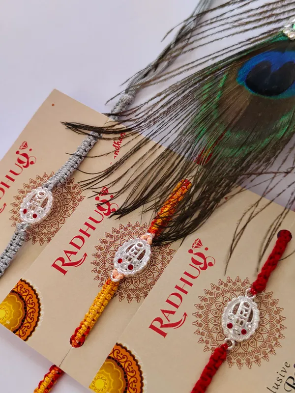 Pack_Of_1_Silver_Bro_Multicolor_Braided_Thread_Rakhi_(Assorted)