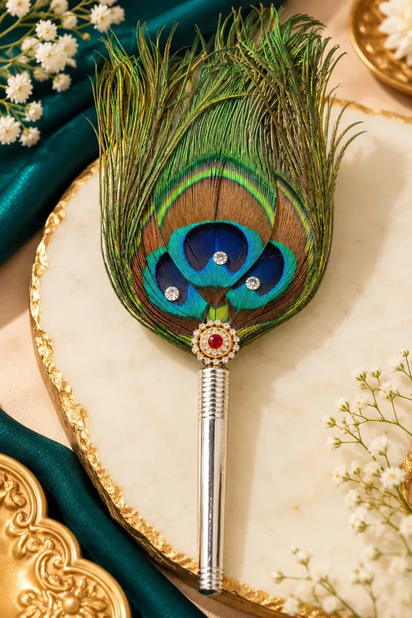 Sterling_Silver_Mor_Pankh_Peacock_Feather_For_Puja_&_Gifting