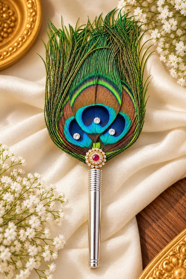 Sterling_Silver_Mor_Pankh_Peacock_Feather_For_Puja_&_Gifting