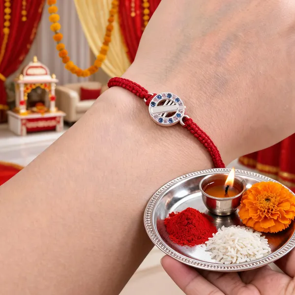 Pack_Of_1_Red_Thread_Silver_Cricket_Bat_Charm_Rakhi