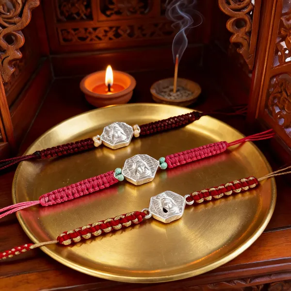 Silver_Lord_Shiva_Charm_Multicolor_Braided_Thread_Rakhi_(_Single_Piece)