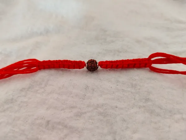 Pack_Of_5_92.5_Silver_Rudraksha_Charm_Braided_Red_Thread_Rakhi