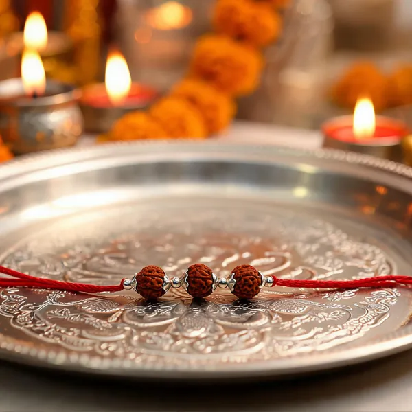 Pack_Of_1_925_Silver_3-Bead_Rudraksha_Red_Kalawa_Thread_Rakhi