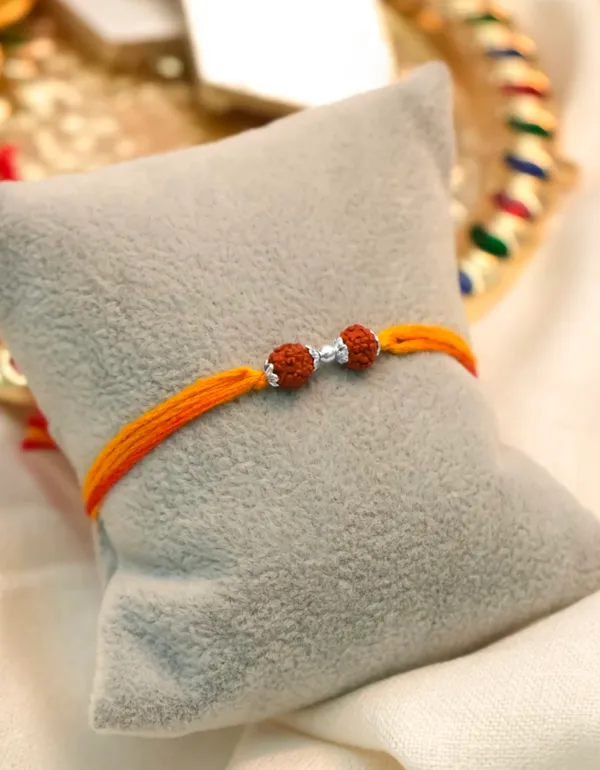 Pack_Of_2_92.5_Silver_Twin_Rudraksha_Yellow_Thread_Rakhi