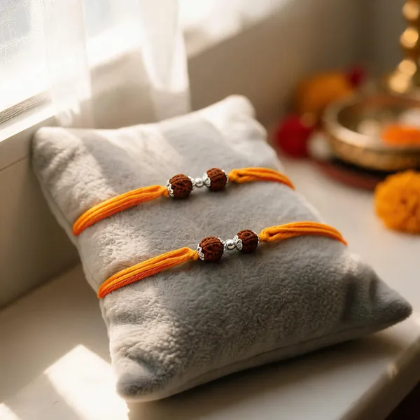 Pack_Of_2_92.5_Silver_Twin_Rudraksha_Yellow_Thread_Rakhi