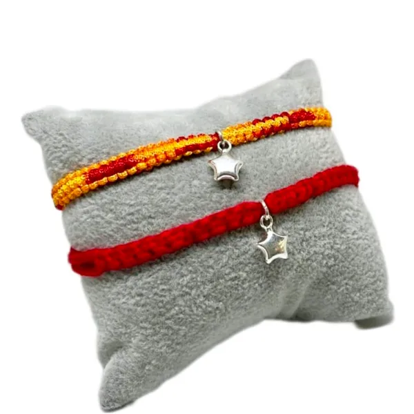 Pack_Of_1_92.5_Silver_Star_Charm_Braided_Red_Thread_Rakhi