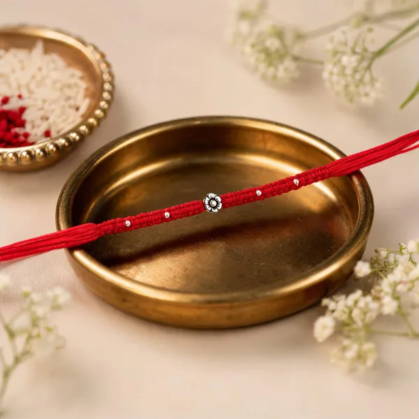 Pack_Of_1_925_Silver_Braided_Red_Cotton_Thread_Rakhi