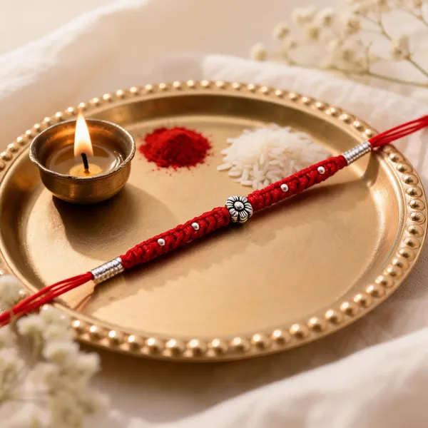 Pack_Of_1_925_Silver_Antique_Flower_Motif_Red_Mauli_Zari_Dori_Rakhi