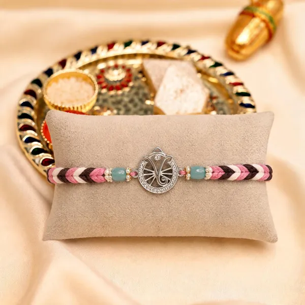 Pack_Of_1_925_Sterling_Silver_Ganesh_Charm_Pearl_Cotton_Thread_Rakhi