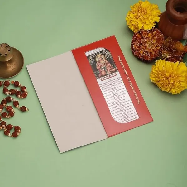 999_Silver_Foiling_Shri_Hanuman_Chalisa_Book_|_Laminated_Premium_Religious_Photo_Frame