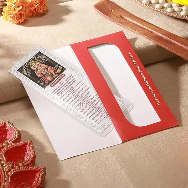 999_Silver_Foiling_Shri_Hanuman_Chalisa_Book_|_Laminated_Premium_Religious_Photo_Frame