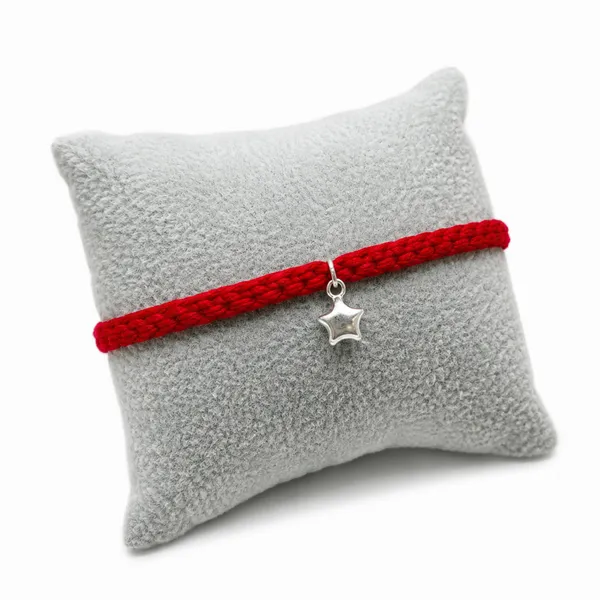 Pack_Of_1_92.5_Silver_Star_Charm_Braided_Red_Thread_Rakhi