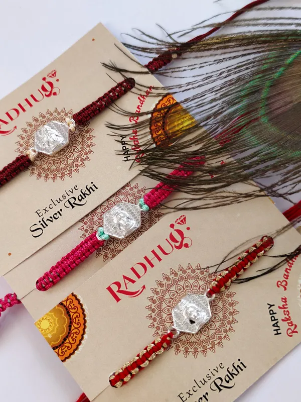 Silver_Lord_Shiva_Charm_Multicolor_Braided_Thread_Rakhi_(_Single_Piece)