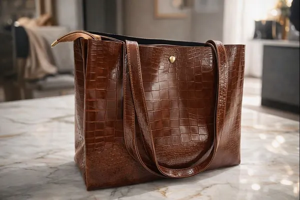 Brown_Pu_Leather_Hand_Bag_For_Women