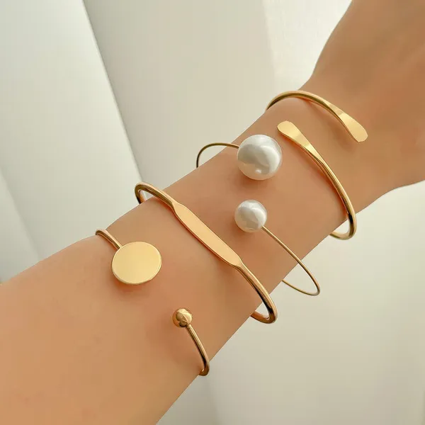 Bhavya_Gold_Plated_Love_Cuff_Bracelet_Stack_For_Women