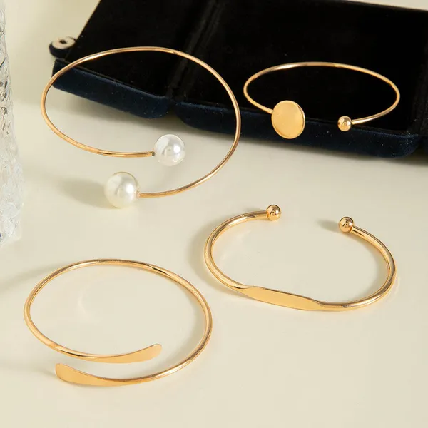 Bhavya_Gold_Plated_Love_Cuff_Bracelet_Stack_For_Women