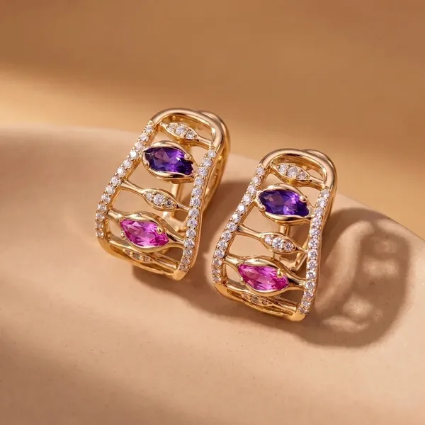 Rha_18K_Gold_Plated_Amethyst_and_Solitaire_Studded_Anti_Tarnish_Earring_For_Women