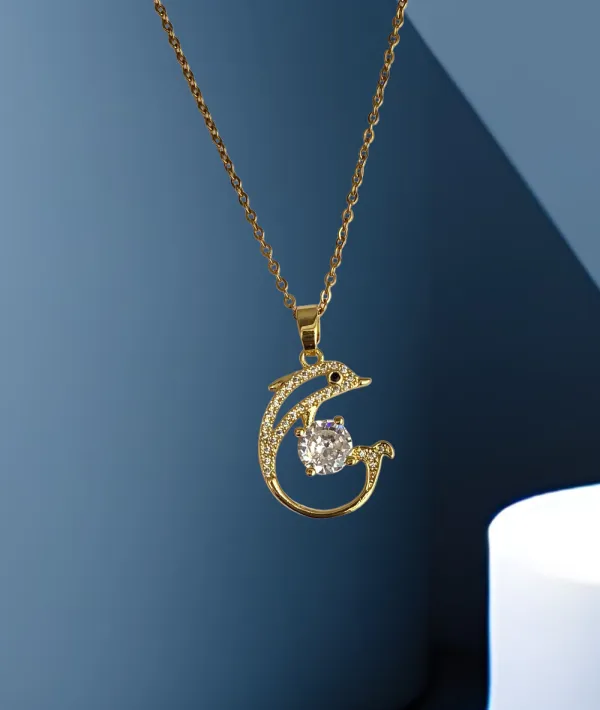 Leher_18K_Gold_Plated_Anti_Tarnish_Dolphin_Pendant_Necklace_For_Women