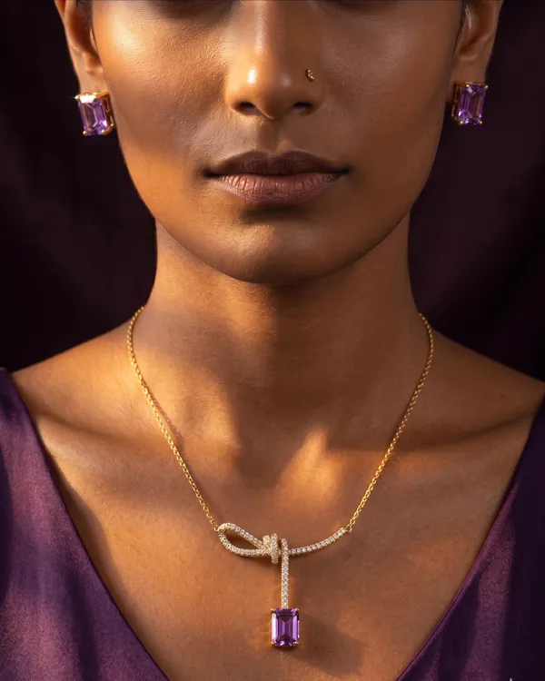 Violet_18K_Gold_Plated_Anti_Tarnish_Necklace_Set_For_Women