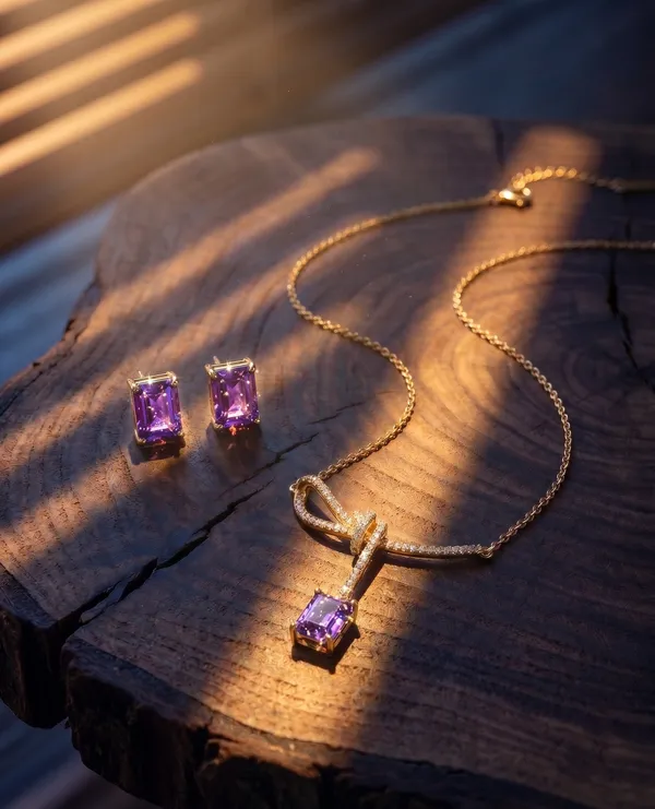 Violet_18K_Gold_Plated_Anti_Tarnish_Necklace_Set_For_Women