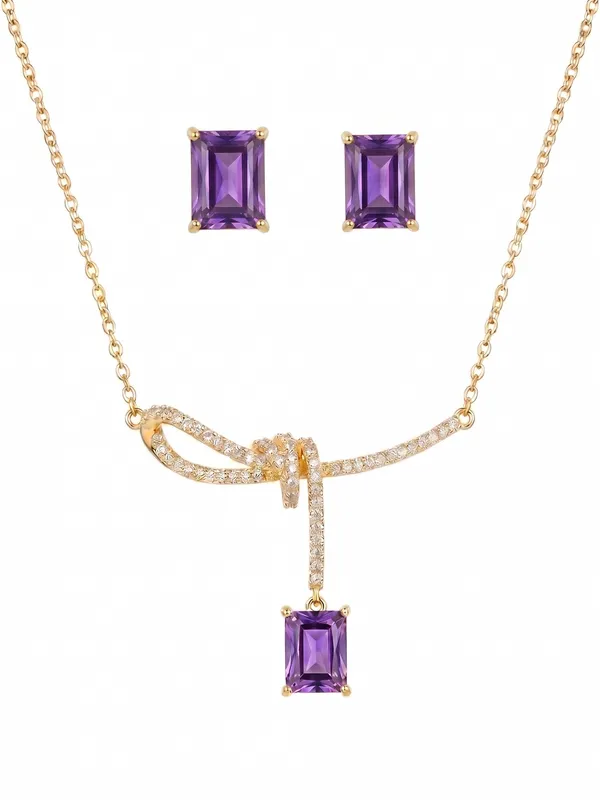 Violet_18K_Gold_Plated_Anti_Tarnish_Necklace_Set_For_Women