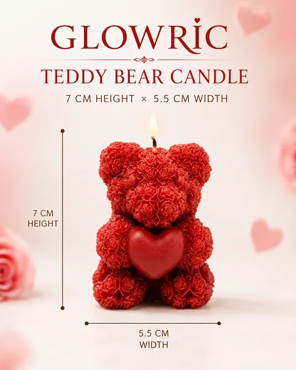 GLOWRIC_Handmade_Teddy_Bear_Candle_|_Ocean_Breeze_Scented_Soy_Wax_Candle_|_Aqua_Blue_Decorative_Bear_Candle_for_Home_Decor,_Gifting,_Bedroom_&_Special_Occasions