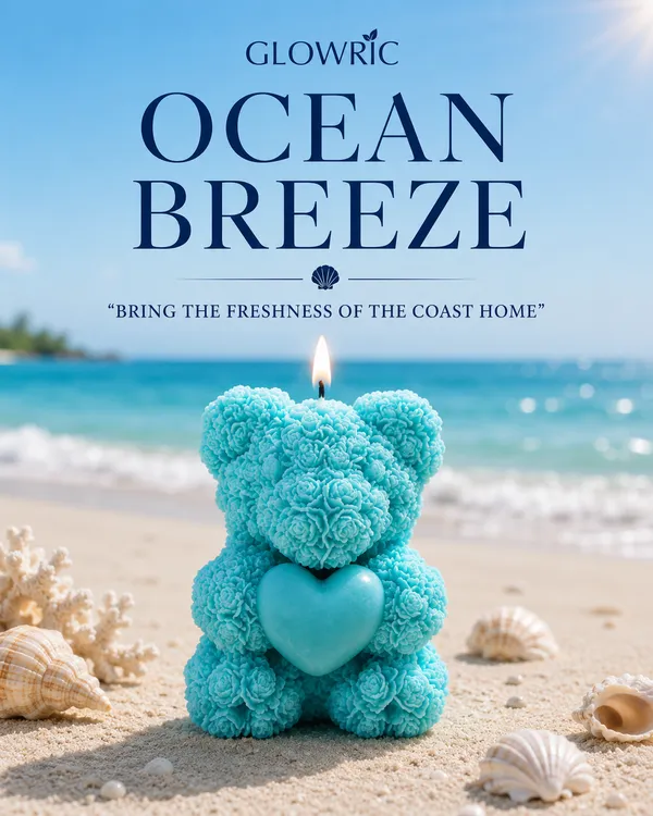 GLOWRIC_Handmade_Teddy_Bear_Candle_|_Ocean_Breeze_Scented_Soy_Wax_Candle_|_Aqua_Blue_Decorative_Bear_Candle_for_Home_Decor,_Gifting,_Bedroom_&_Special_Occasions