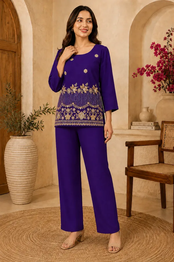 Women's_Purple_Roman_Embellished_Border_Top