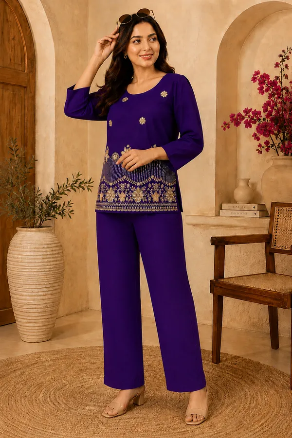 Women's_Purple_Roman_Embellished_Border_Top