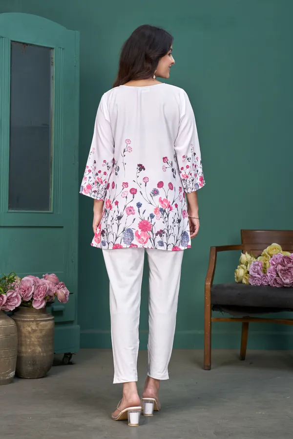 FADROX_Off_White_Floral_Printed_Tunic_Top_for_Women