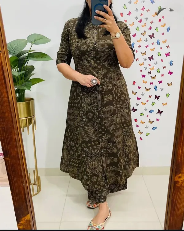 Olive_Brown_Cotton_Blend_Co_Ord_Set_For_Women