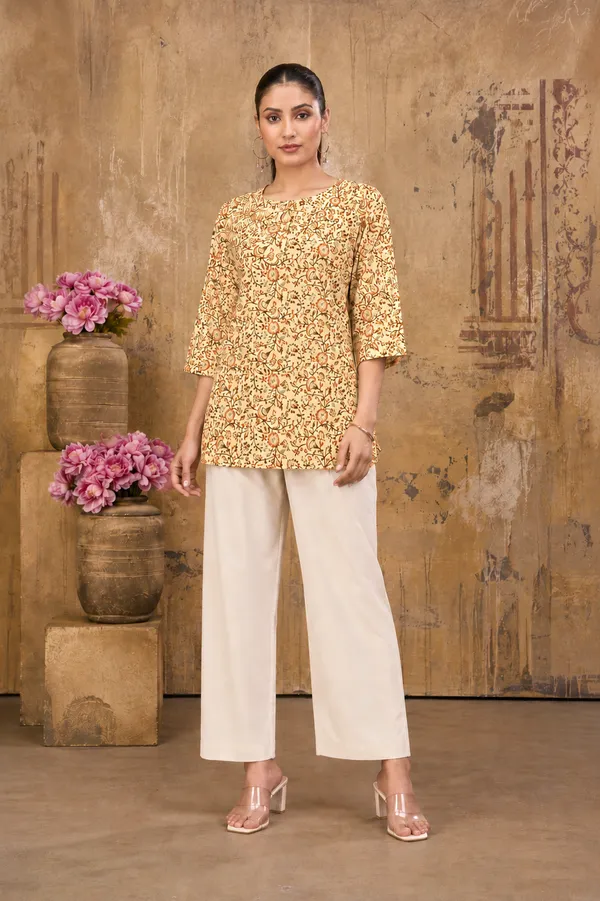 Women’s_Mustard_Floral_Printed_Top