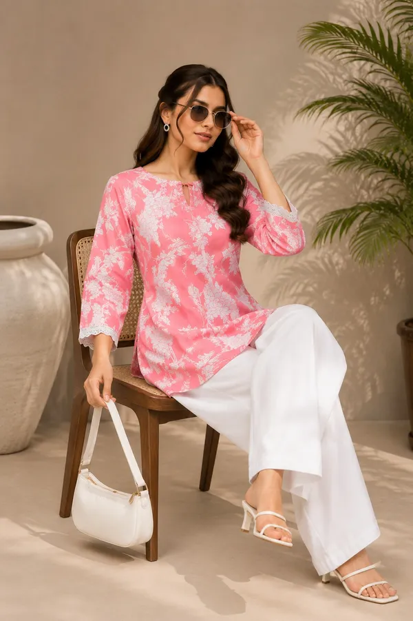 Women's_Pink_Floral_Printed_Rayon_Top
