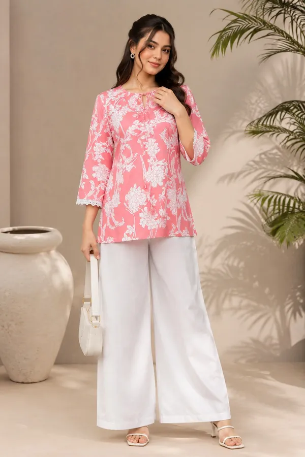 Women's_Pink_Floral_Printed_Rayon_Top