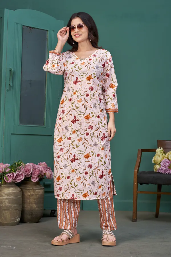 Women’s_Floral_Printed_Pure_Cotton_Kurta_Pant_Set