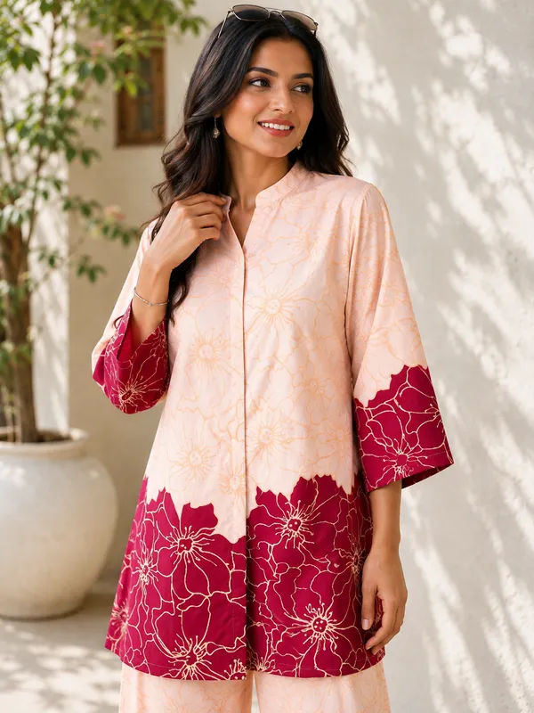 Women's_Pink_&_Cream_Floral_Printed_Rayon_Co-ord_Set