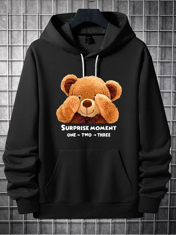 Black_Graphic_Print_Fleece_Full_Sleeve_Hooded_Neck_Sweatshirt_For_Men