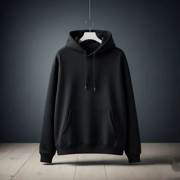 Black_Solid_Polycotton_Full_Sleeve_Hooded_Neck_Sweatshirt_For_Men_&_Women