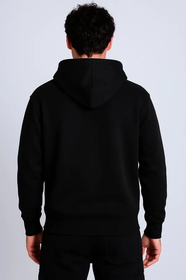 Black_Solid_Fleece_Full_Sleeve_Hooded_Neck_Sweatshirt_For_Men