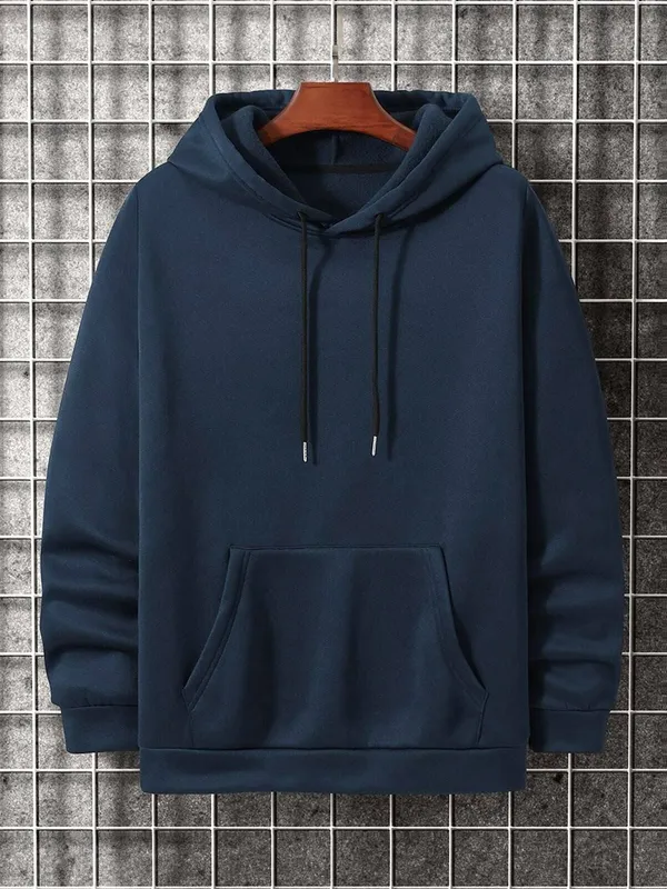 Blue_Solid_Fleece_Full_Sleeve_Hooded_Neck_Sweatshirt_For_Men_&_Women