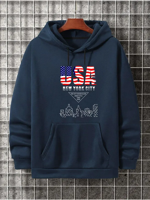 Blue_Printed_Fleece_Full_Sleeve_Hooded_Neck_Sweatshirt_For_Men_&_Women